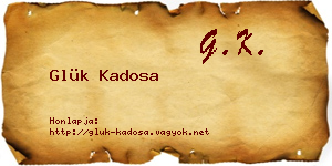 Glük Kadosa névjegykártya